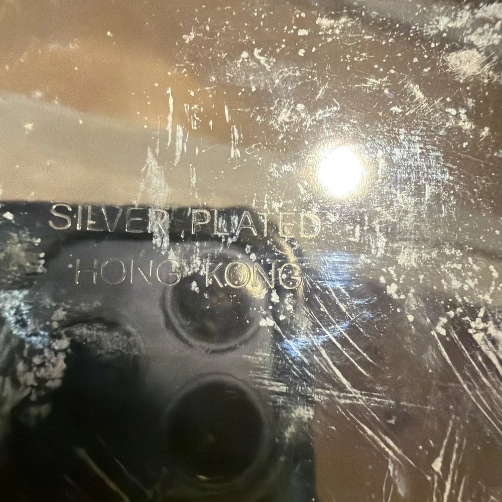 Vintage Silver Plated Etched Serving Tray 12in OLA001